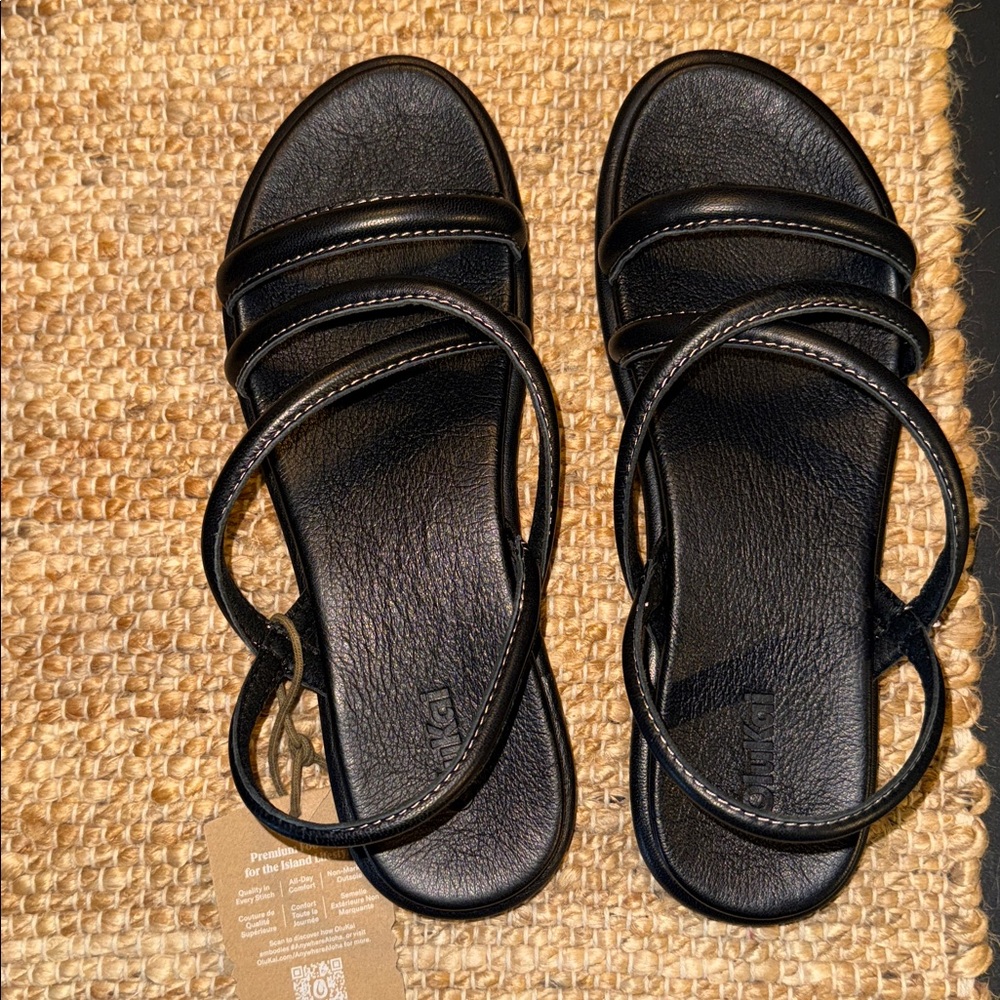 OluKai Tiare Slingback Women's Leather Sandals NWT